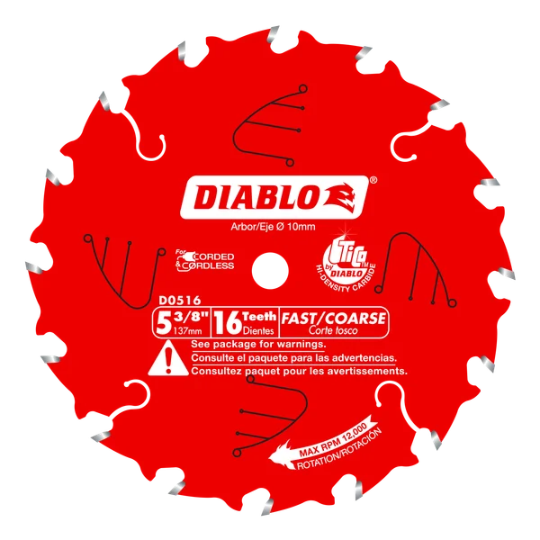 Freud Diablo Framing Saw Blade for Wood 5-3/8 in. Fast Coarse Diameter