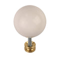 Porcelain Knob 1-1/4" Diameter, 15/16" Projection, White With Antique English Center