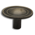 Knob 1-1/4" Diameter, 13-16" Projection Antique Brass, Multiples of 10