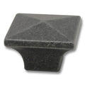 CSH Mission Knob, 1-1/4" Diameter Black Iron 7/8" Projection