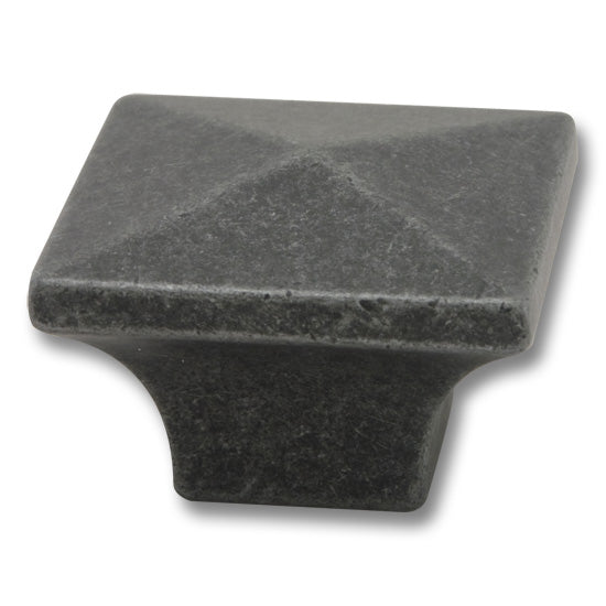 CSH Mission Knob, 1-1/4" Diameter Black Iron 7/8" Projection