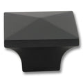 CSH Mission Knob, 1-1/4" Diameter Matte Black 7/8" Projection