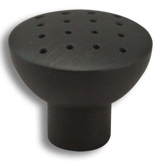 Knob Dimpled, 1-1/16" Diameter, 15/16" Projection, Oil Brushed Bronze