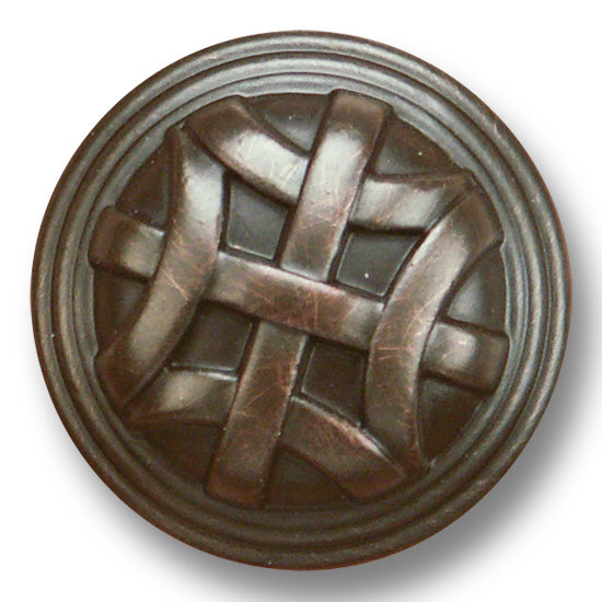 Knob, 1-1/4" Diameter, 1-1/16" Projection, Oil Brushed Bronze