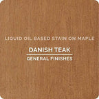 General Finishes Oil Base Stain, Danish Teak, Half Pints