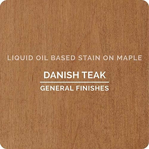 General Finishes Oil Base Stain, Danish Teak, Half Pints