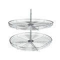 Rev-a-shelf 32" D-Shape Chrome 2 Shelf Set Lazy Susan