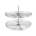Rev-a-shelf 32" D-Shape Chrome 2 Shelf Set Lazy Susan