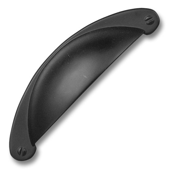 Cup Pull, 3" Center-to-Center, 1" Projection, Matte Black