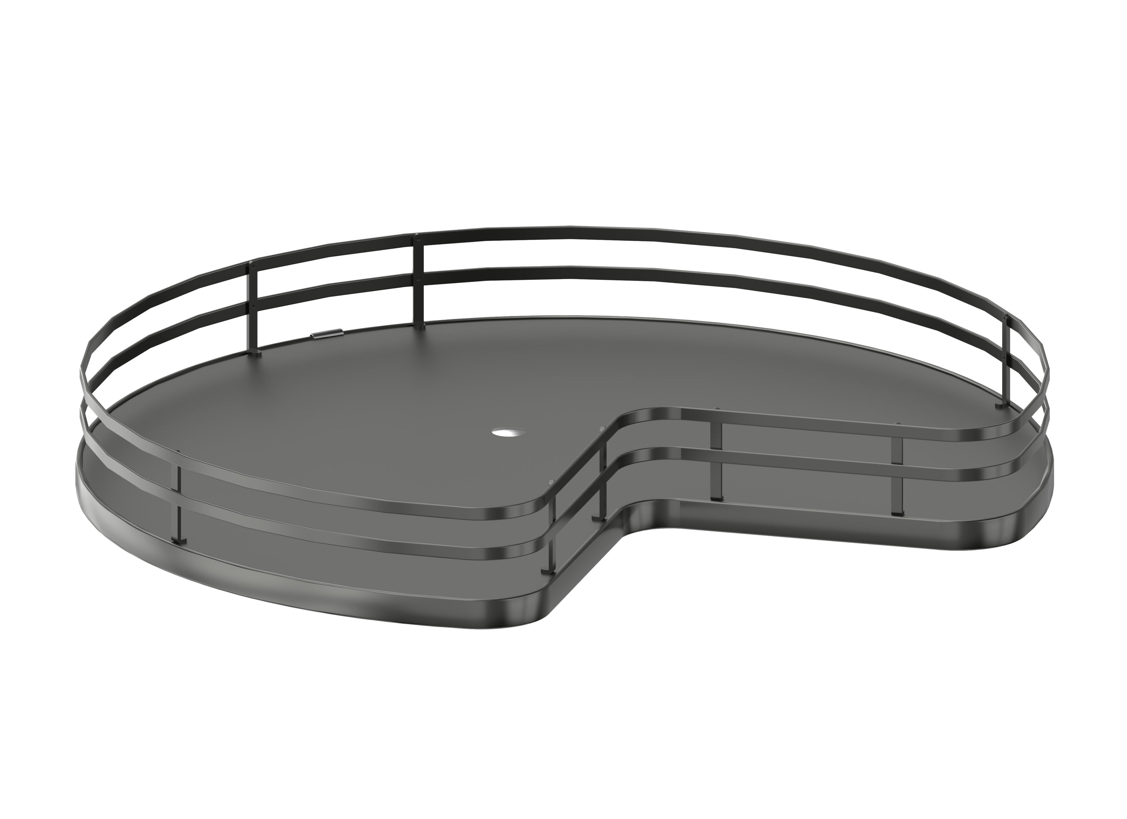 Rev-a-shelf Solid Bottom Kidney-Shaped Lazy Susan