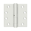 Deltana 4'' x 4'' Heavy Duty Square Hinge, Thickness .129'' Non-Removable Pin, Prime Coat