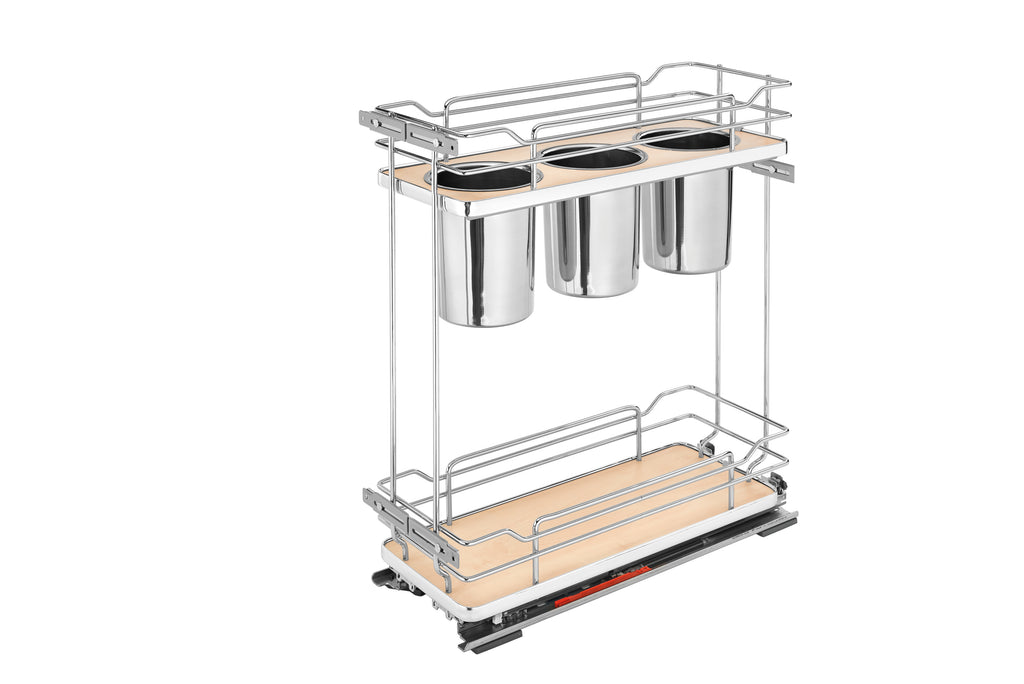Rev-a-shelf Contemporary Base Cabinet Pullout With Utensil Bins