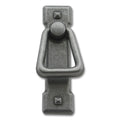 CSH Drop Pull With Backplate 2-7/32" Center-to Center, Grey Iron