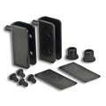 Black Pivot Hinge For 1/4" Thick Glass Door, 1 37/64" Length,  45/64" Width, 7/16" Thickness