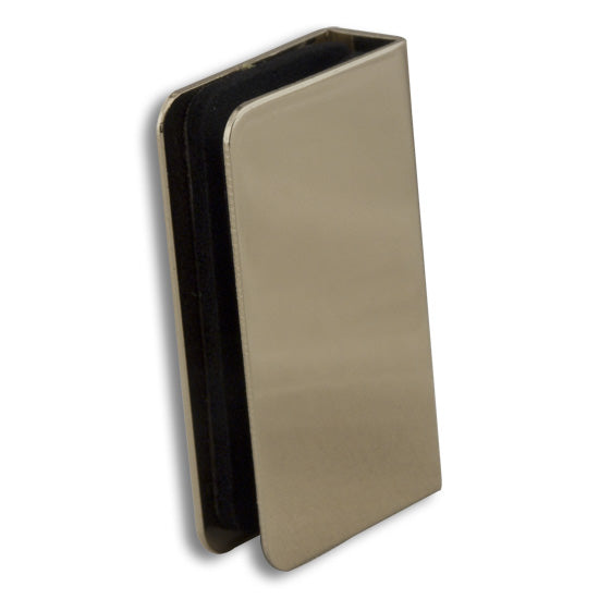 U.S. Futaba Catch Glass Door Slip-On 3/16" For 1/4" Glass, Polished Brass