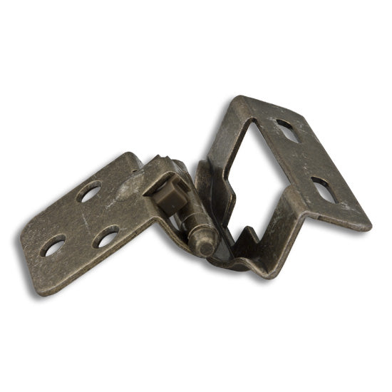 Hinge Partial Wrap 1/2" Overlay Antique Brass