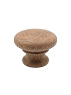 CSH OT Style Wooden Knob With 8-32 Machine Screw Insert Red Oak 1-3/4 in. Diameter