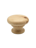 CSH OT Style Wooden Knob With 8-32 Machine Screw Insert Pine 1-1/2 in. Diameter