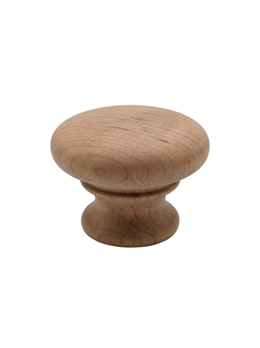 CSH OT Style Wooden Knob With 8-32 Machine Screw Insert Cherry 1-1/2 in. Diameter