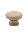 CSH OT Style Wooden Knob With 8-32 Machine Screw Insert Hickory 1-1/8 in. Diameter