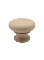 CSH OT Style Wooden Knob With 8-32 Machine Screw Insert Hickory 1-1/8 in. Diameter