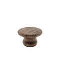 CSH R Style Wooden Knob With 8-32 Machine Screw Insert Walnut 1-1/8 in. Diameter