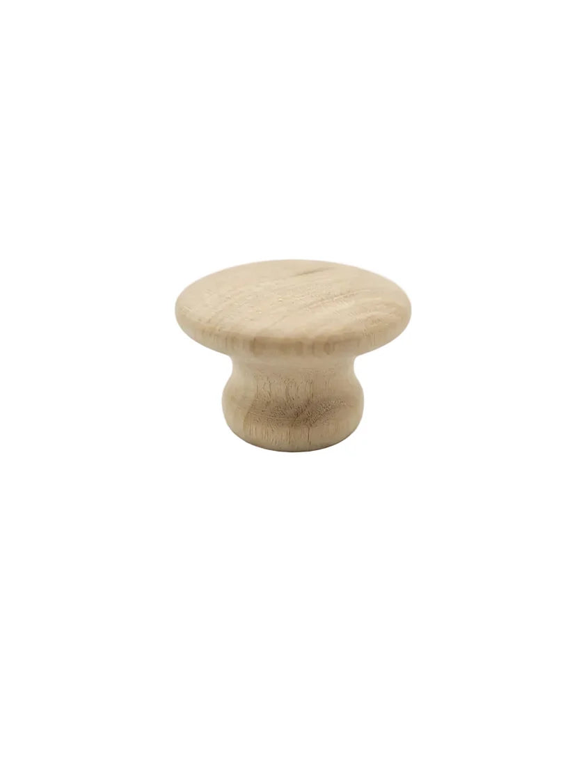 CSH R Style Wooden Knob With 8-32 Machine Screw Insert Hickory 1-1/2 in. Diameter