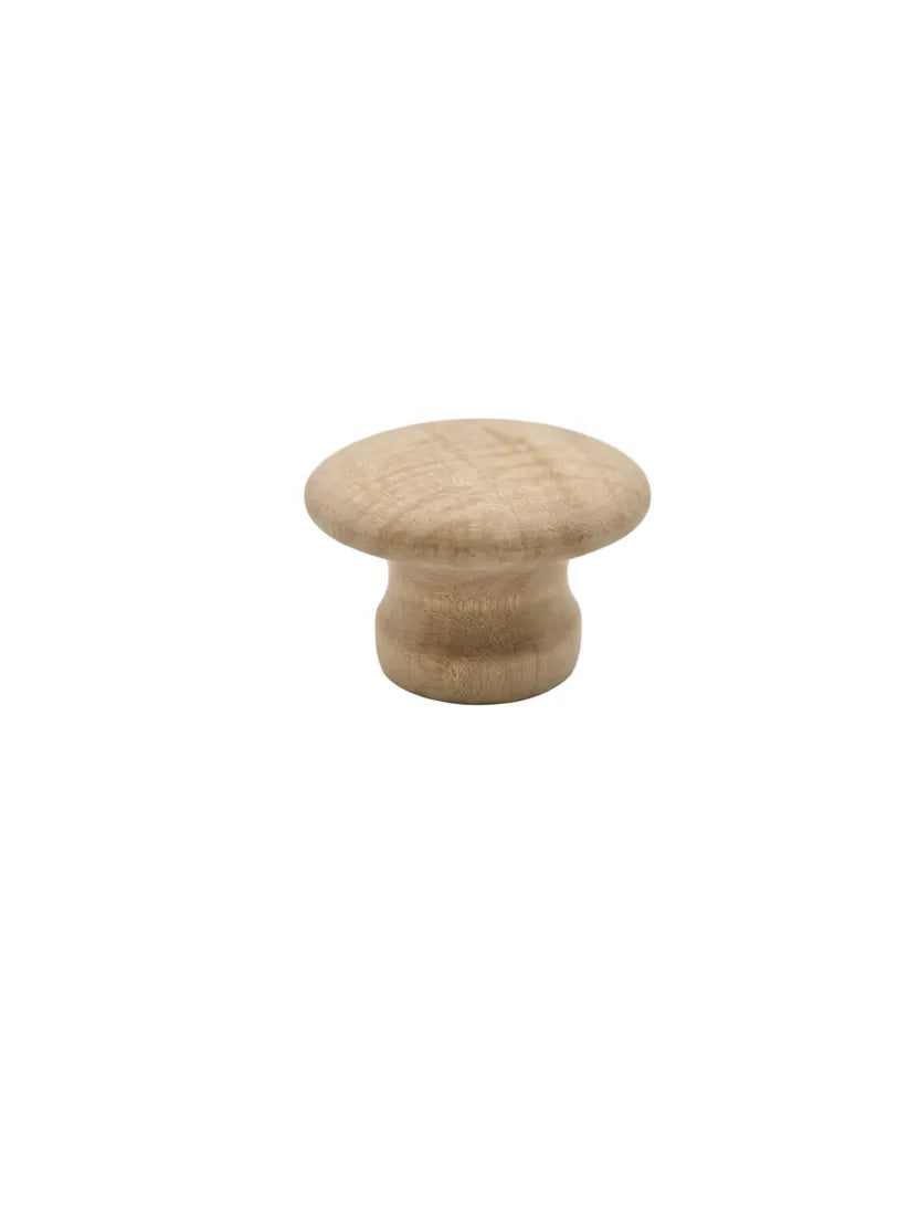 CSH R Style Wooden Knob With 8-32 Machine Screw Insert Maple 1-3/4 in. Diameter