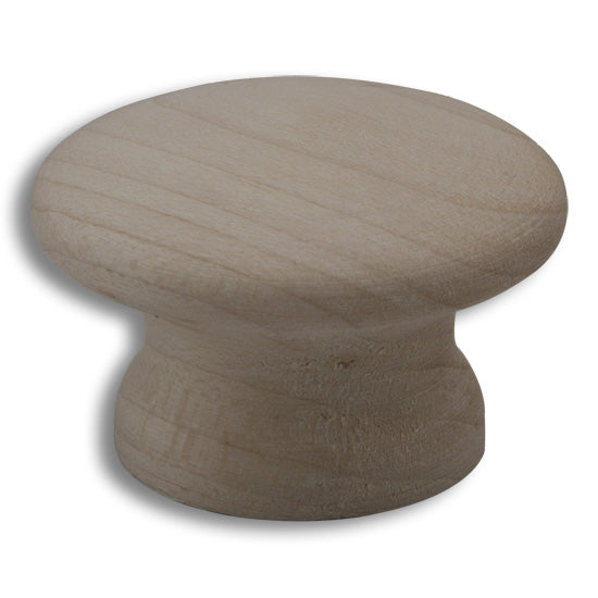 CSH Wooden Knob Maple 1-1/4" Diameter 13/16" Projection