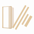 Invisidoor Jamb/Threshold Unfinished, Inswing, Maple