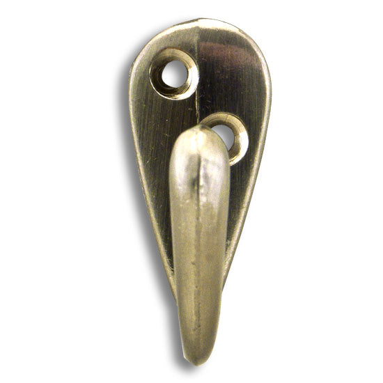 Coat Hook Zinc Die Cast Polished Brass 1-3/4" Projection