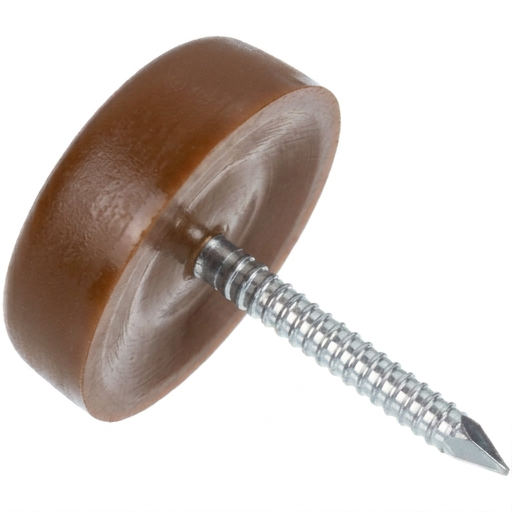 Tack Glide 3/4" Diamitor, 1/4" Height, Brown With Ring-Shank Nails For Partical Board (Box of 50000)