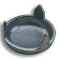 Tack Glide Metal 1/2" Diameter 3/16" Height Three Prong