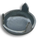 Tack Glide Metal 1/2" Diameter 3/16" Height Three Prong