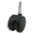 Twin Wheel Hooded Caster With Brack, 50mm, Black
