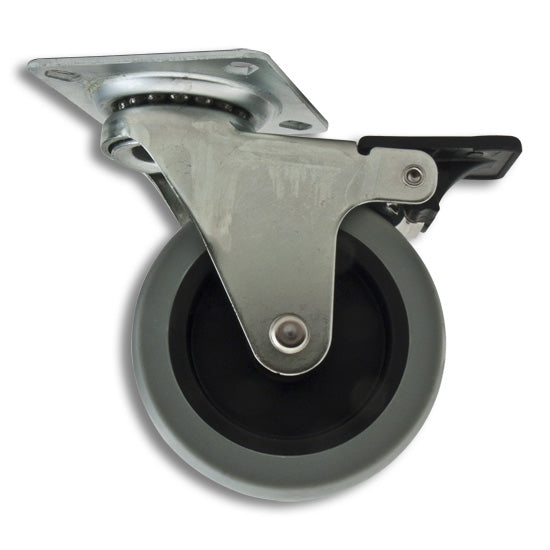 Swivel Caster, 3" x 7/8" Heavy Duty Wheel With Brake