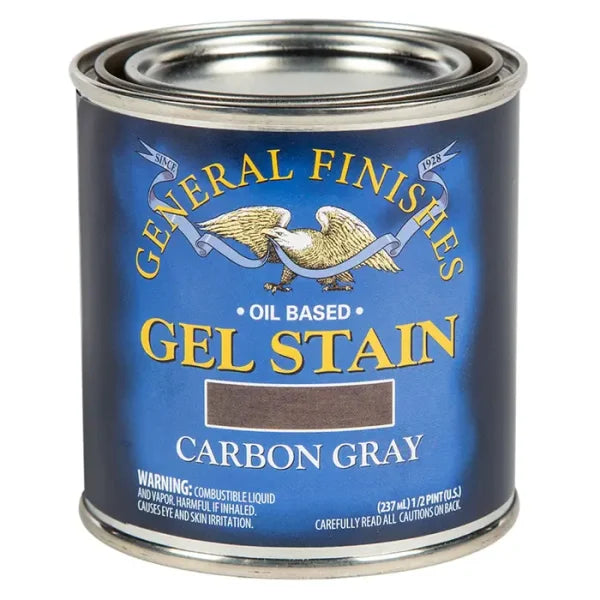 General Finishes Gel Stain, Carbon Gray, Half Pints