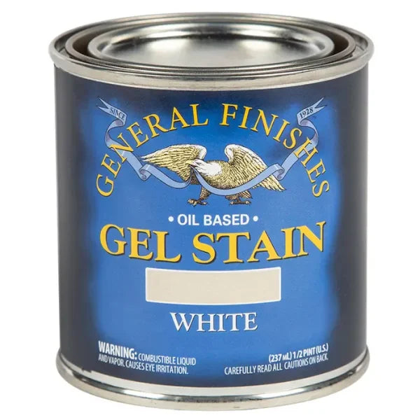 General Finishes Gel Stain, White, Half Pints
