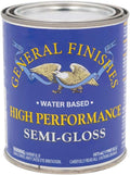 General Finishes High Performance Polyurethane Topcoat, Semi-Gloss, Pint