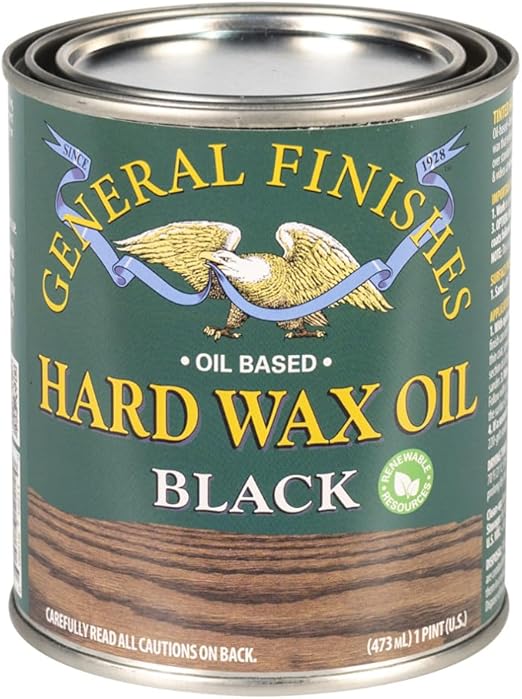 General Finishes Hard Wax Oil, Black, Pint