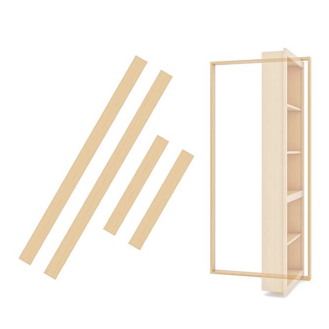 Invisidoor Jamb/Threshold Unfinished, Outswing, Maple