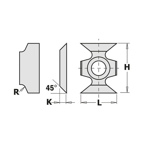 10-Pcs Edge Rounding Insert Knives