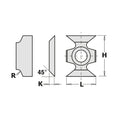 10-Pcs Edge Rounding Insert Knives 3 mm Radius