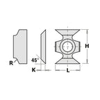 10-Pcs Edge Rounding Insert Knives