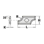 10-Pcs Profiled Rounding Insert Knives