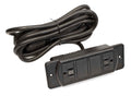 Furnlite Power Supply, Recess Mount With 2 Outlets And Child Safety Locks