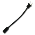 8" Cord Set, T-Blade Female Plug & Regular Male Plug