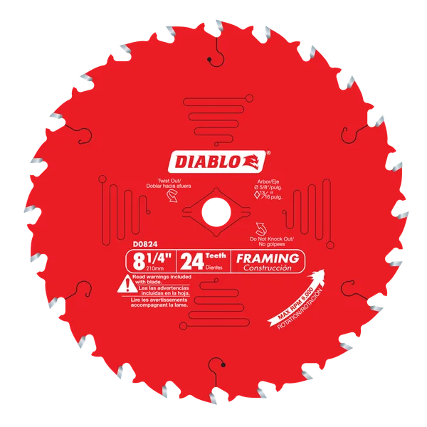 Diablo Framing Saw Blade for Wood 8-1/4" Diameter