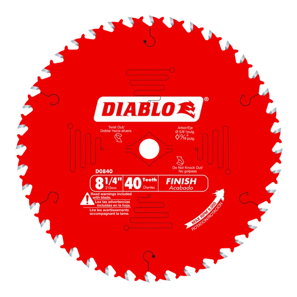 Diablo Finish Trim Saw Blade for Wood 8-1/4" Diameter