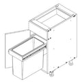 Base 15 W X 34-1\2 H X 27 D - Standard Series by Open Air Cabinets (Trash Pull-Out 1 Bin)